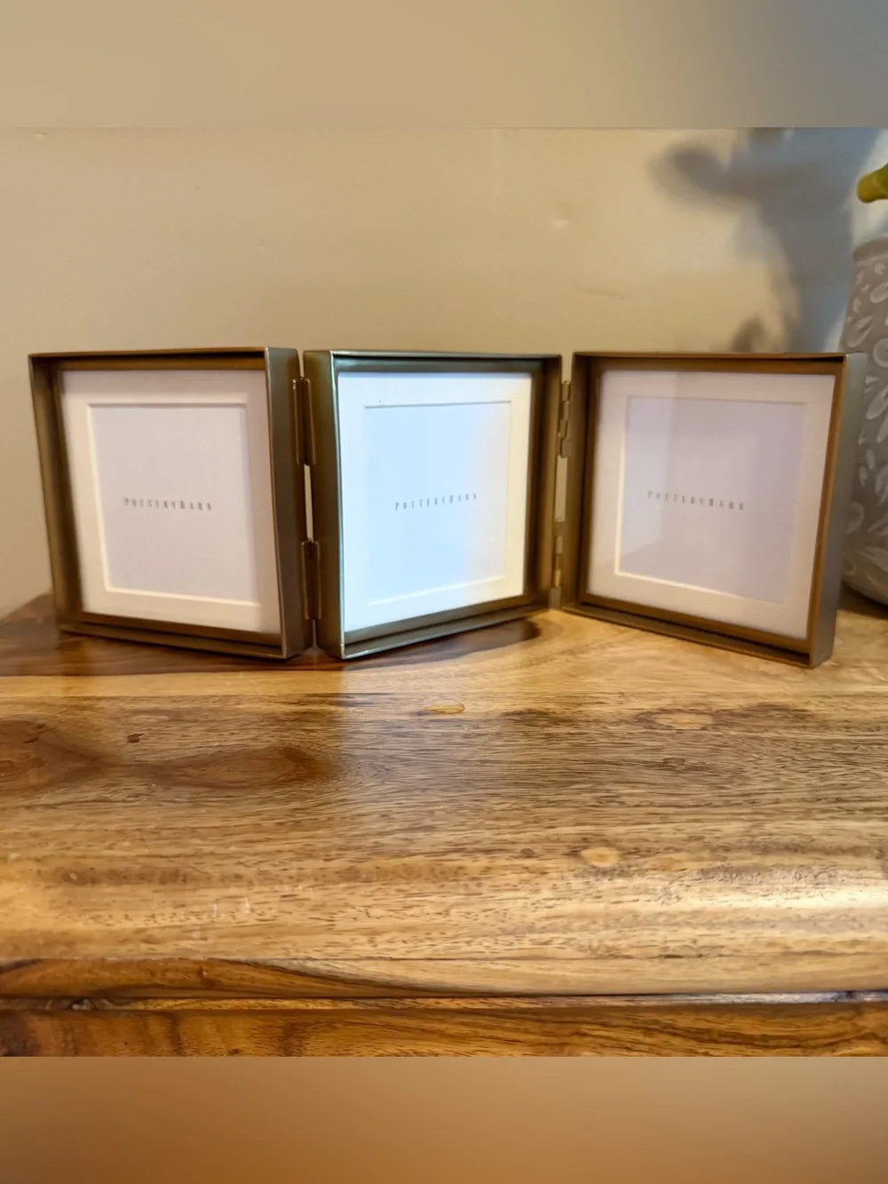 Pottery Barn Stowe Foldable Frames. Brass Finish.  Brand New